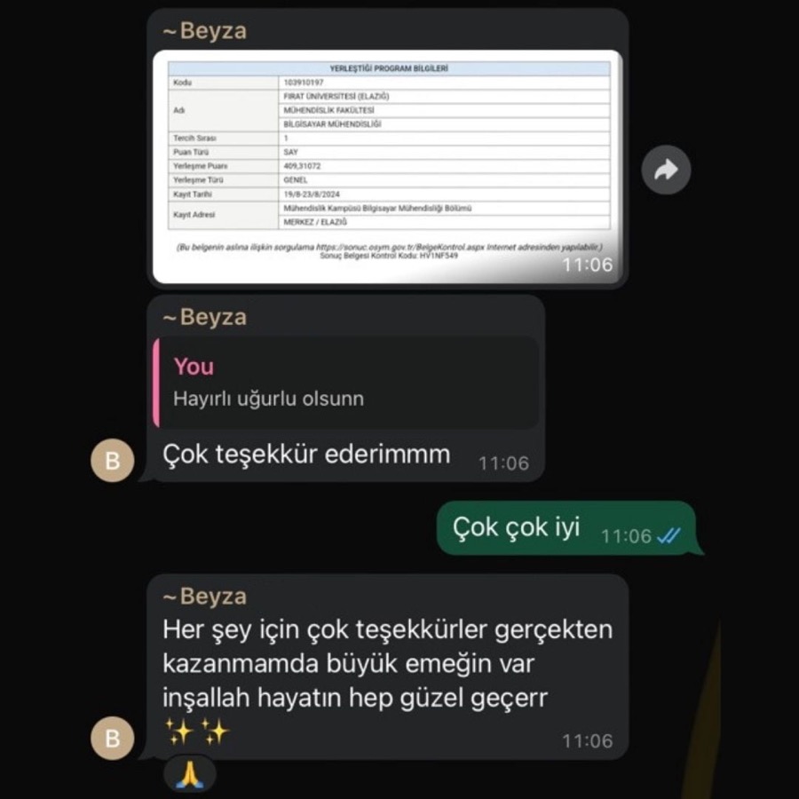 YKS tercihi - Mutlu dönüş