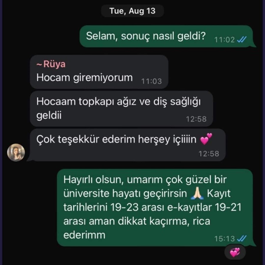 Tercih desteği - Kayıt süreci takibi